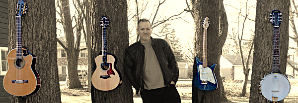 Jeff with his guitars